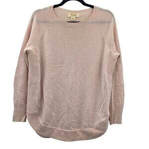 Peck & Peck Sweater Womens Medium Pink 100% Cashmere Button Back Pullover